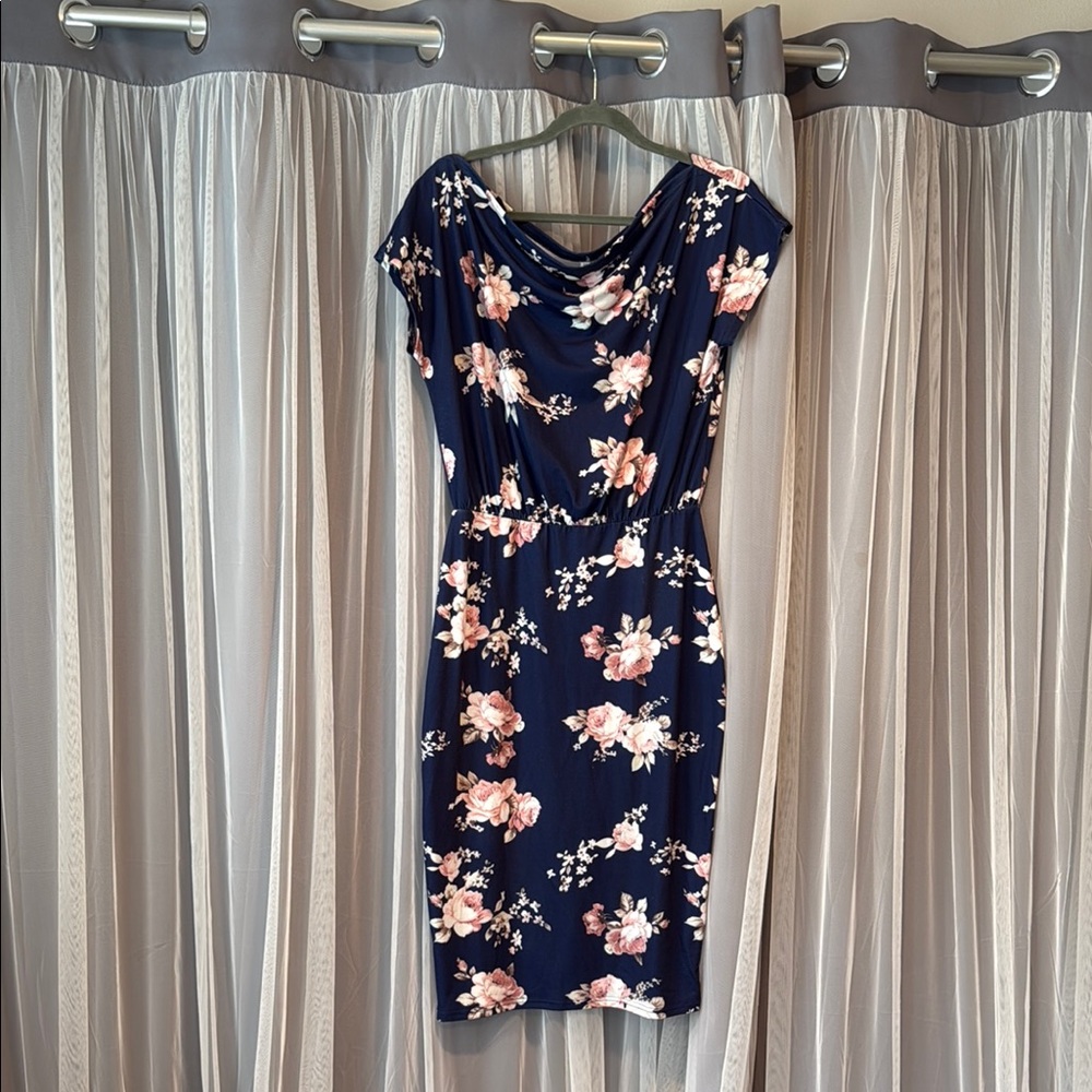 Floral Navy Dress